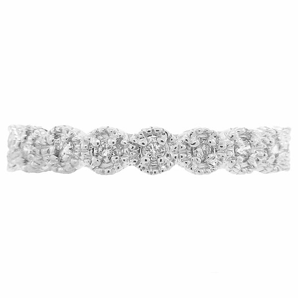 Diamond Stackable Ring Band in 14k White Gold (0.20 ctw)