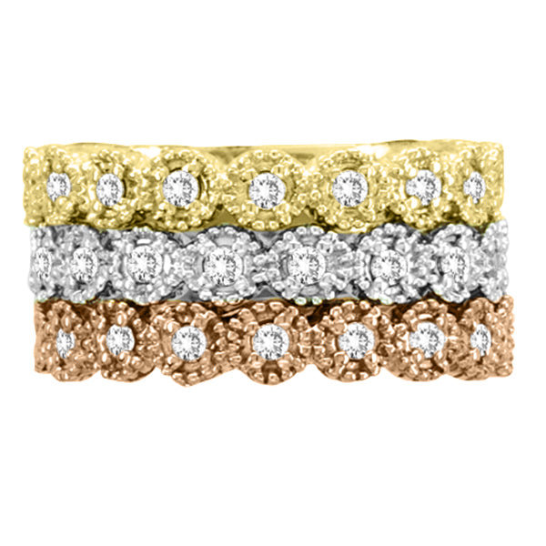 Diamond Stackable Ring Band in 14k White Gold (0.20 ctw)