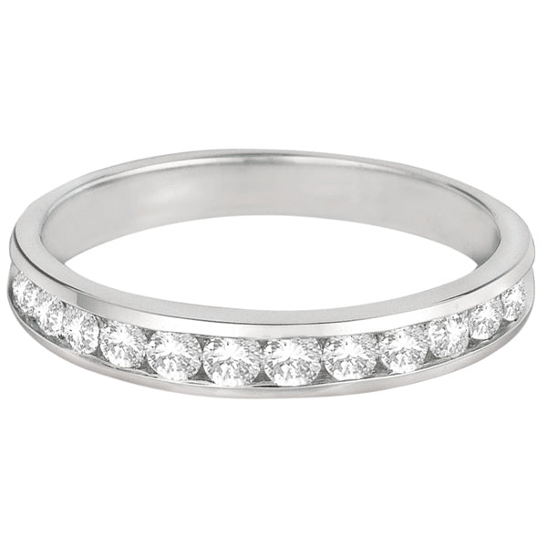 Channel-Set Diamond Anniversary Ring Band Palladium (0.50ct)