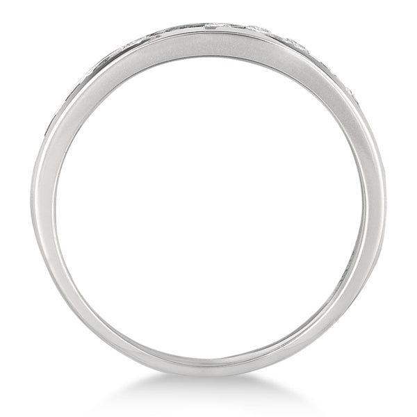 Channel-Set Diamond Anniversary Ring Band 14k White Gold (0.25ct)