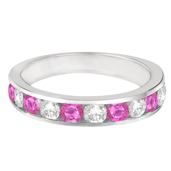 Sideways Cross Chain Bracelet & Diamond Accents 14k White Gold 0.20ct