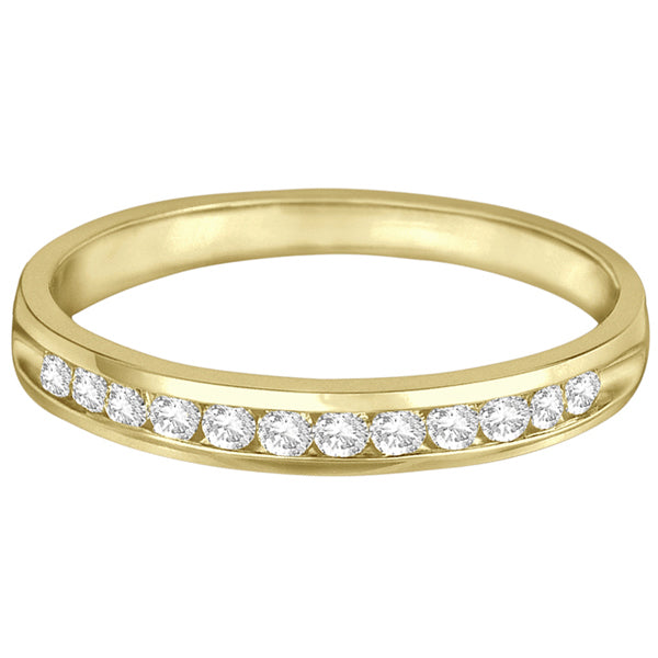 Channel-Set Diamond Anniversary Ring Band 14k Yellow Gold (0.25ct)