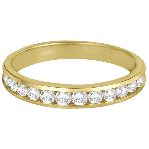 Channel-Set Diamond Anniversary Ring Band 14k Yellow Gold (0.50ct)