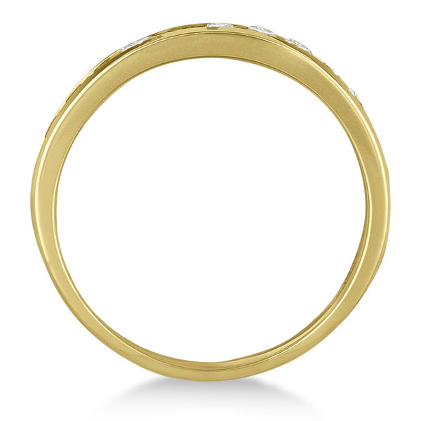 Channel-Set Round Diamond Ring Band 14k Yellow Gold (1.25ct)