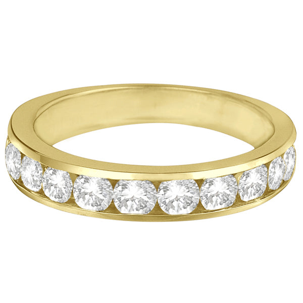 Channel-Set Round Diamond Ring Band 14k Yellow Gold (1.25ct)