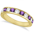 Twisted Diamond Infinity Ring Pave Set in 14k Yellow Gold (0.15ct)