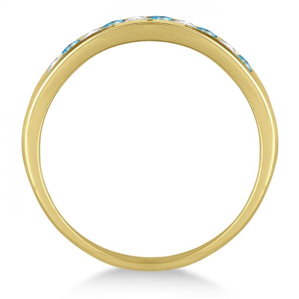 Princess-Cut Channel-Set Stackable Garnet Ring 14k White Gold (1.00ct)