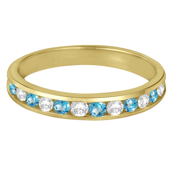 Princess-Cut Channel-Set Stackable Garnet Ring 14k White Gold (1.00ct)