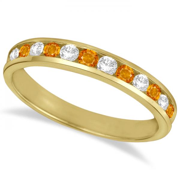 Princess-Cut Channel-Set Stackable Emerald Ring 14k White Gold (1.00ct)