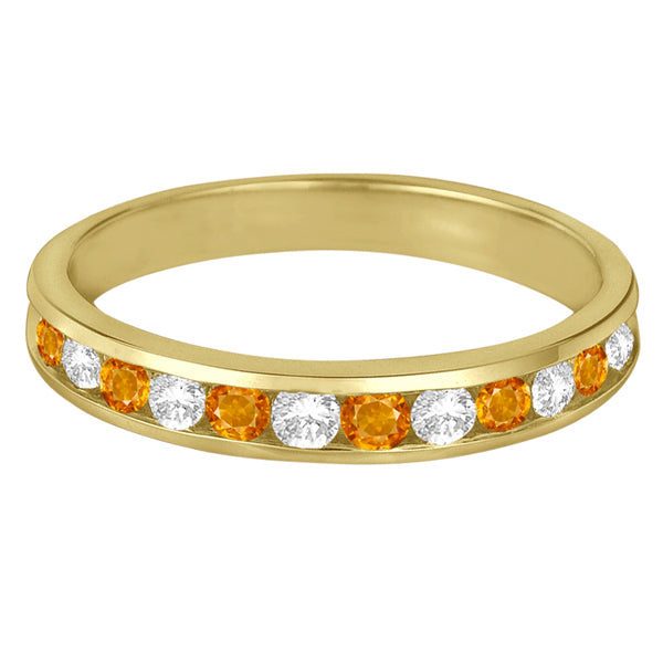 Princess-Cut Channel-Set Stackable Emerald Ring 14k White Gold (1.00ct)