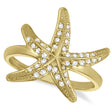 Diamond Starfish Ring 14k Yellow Gold (0.34ct)