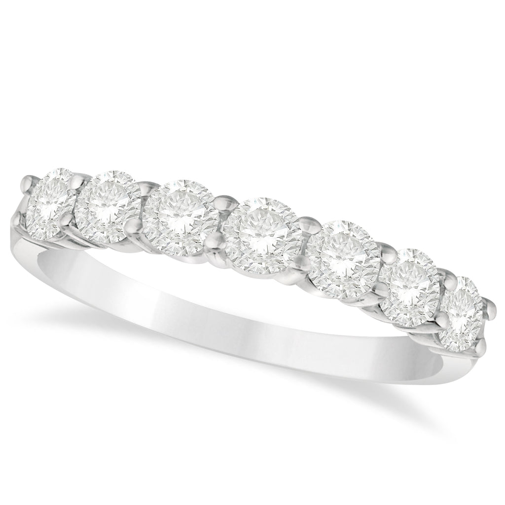Diamond Seven Stone Wedding Band 14k White Gold (1.00ct)