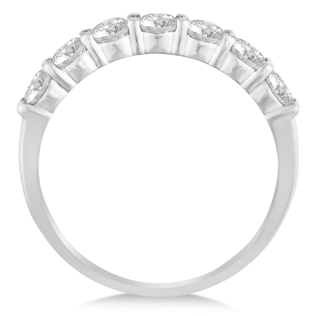 Diamond Seven Stone Wedding Band 14k White Gold (1.00ct)