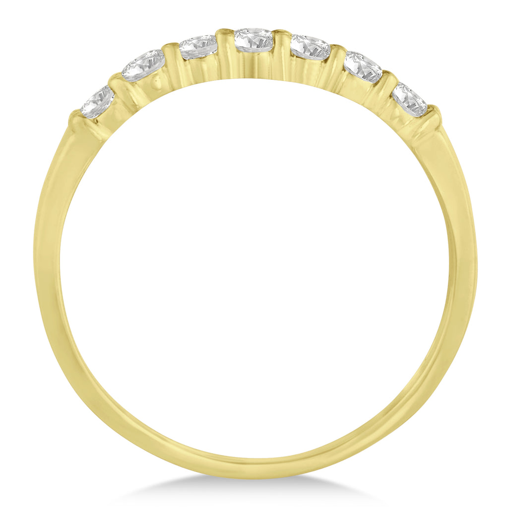 Diamond Seven Stone Wedding Band 14k Yellow Gold (0.34ct)