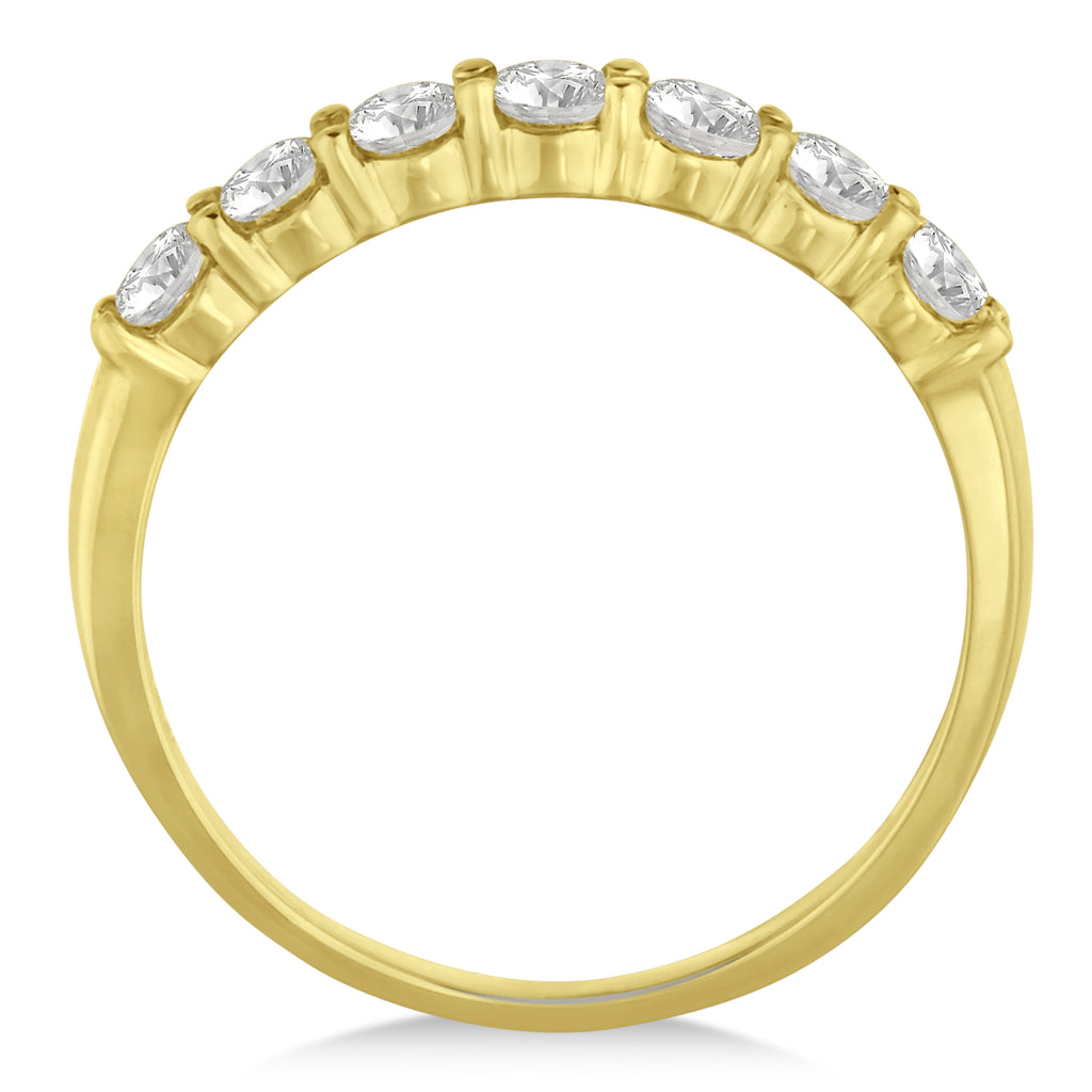 Diamond Seven Stone Wedding Band 14k Yellow Gold (0.75ct)