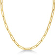 Large Paperclip Link Chain Necklace 14k Yellow Gold (6.1mm)