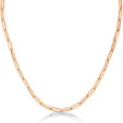 Medium Paperclip Link Chain Necklace 14k Rose Gold (4.2mm)