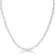 Medium Paperclip Link Chain Necklace 14k White Gold (4.2mm)