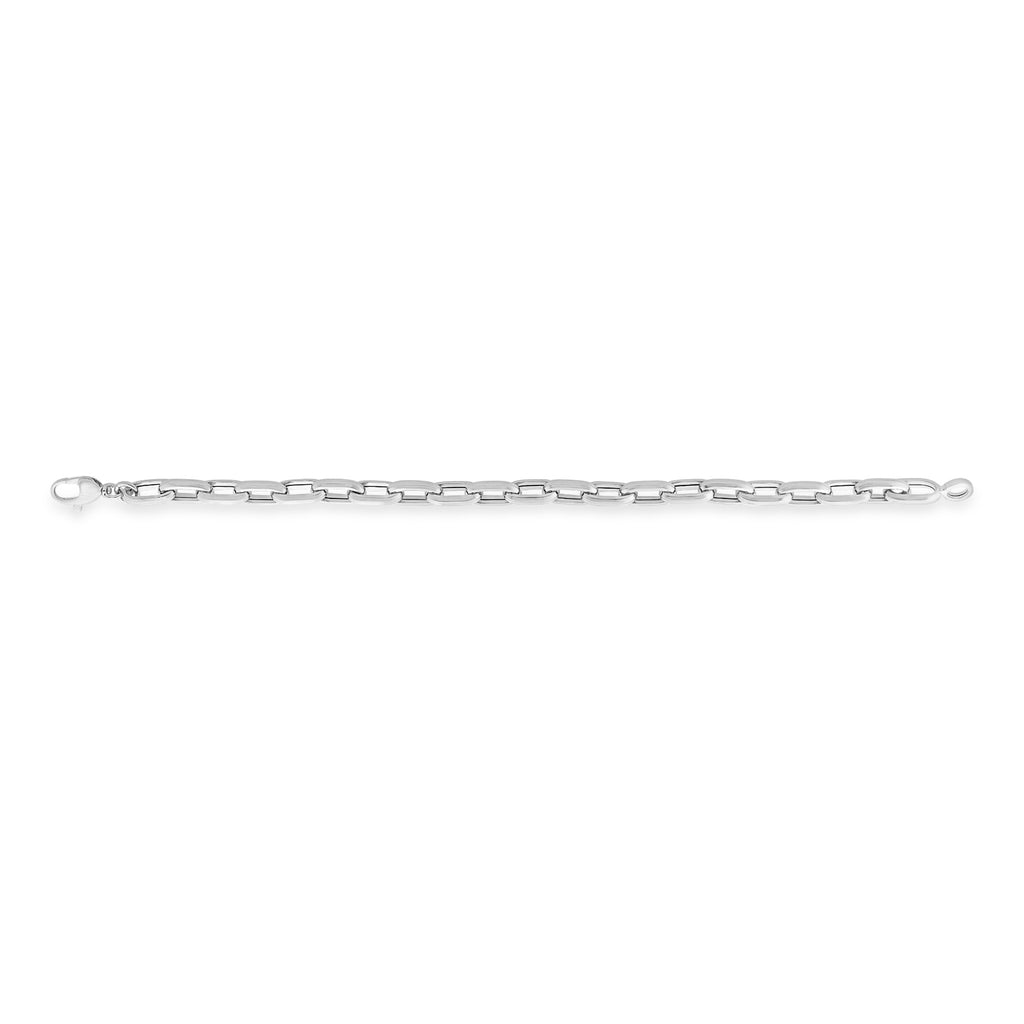 Men's Paperclip Chain Necklace 14k White Gold (7.1mm)
