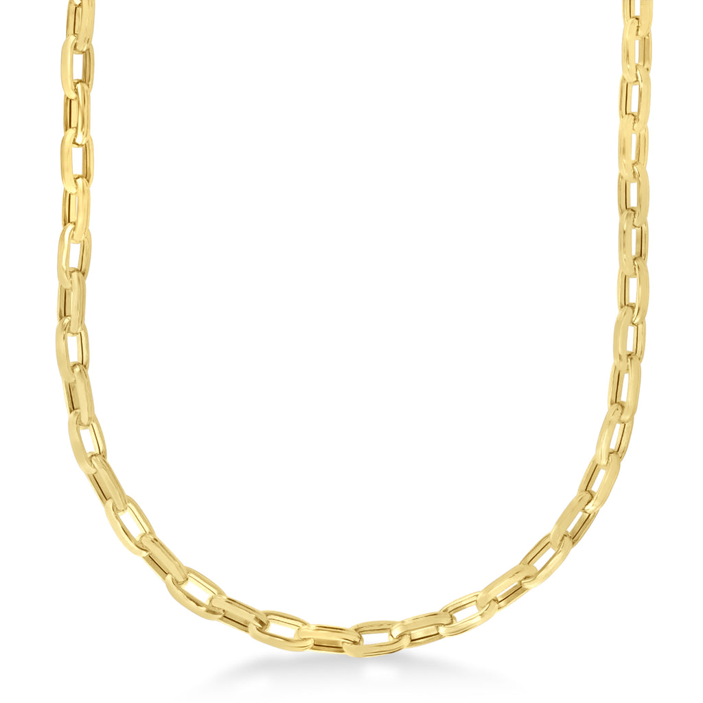 Men's Paperclip Chain Necklace 14k Yellow Gold (7.1mm)