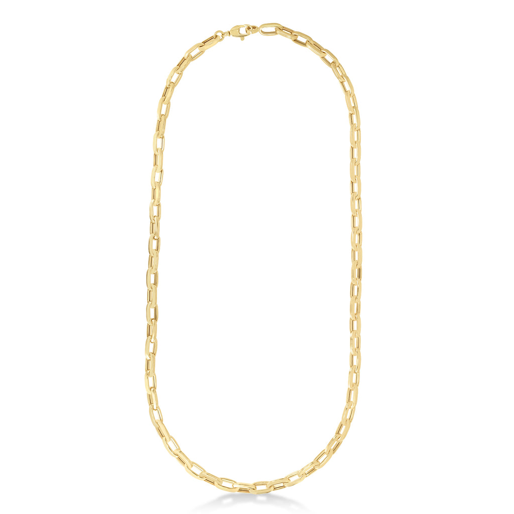 Men's Paperclip Chain Necklace 14k Yellow Gold (7.1mm)