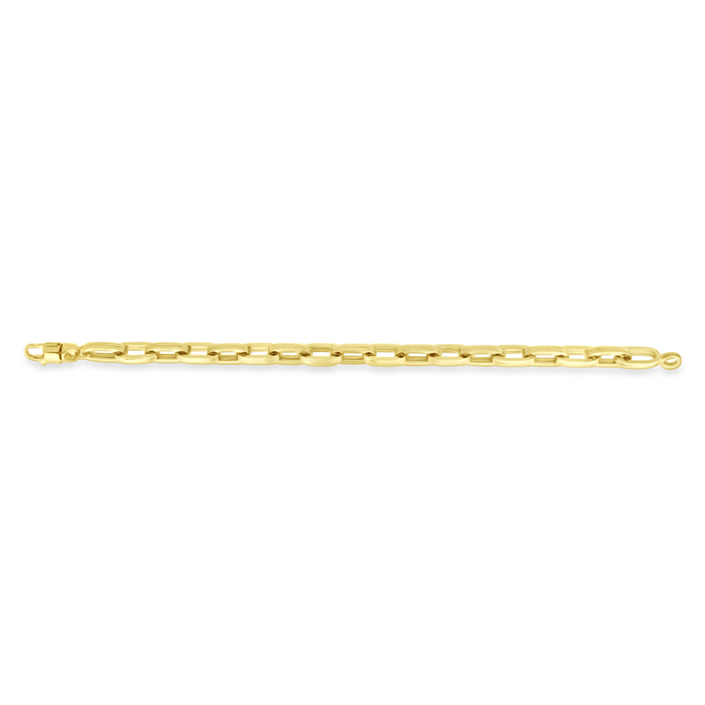 Men's Paperclip Chain Bracelet 14k Yellow Gold (7.3mm)