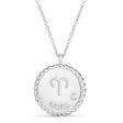 Aries Zodiac Diamond Medallion Disk Pendant Necklace 14k White Gold