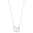 Adjustable Handcuff Necklace Pendant 14K White Gold