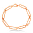 Large Bombay Paperclip Bracelet 14k Rose Gold (7mm)