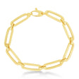 Large Bombay Paperclip Bracelet 14k Yellow Gold (7mm)