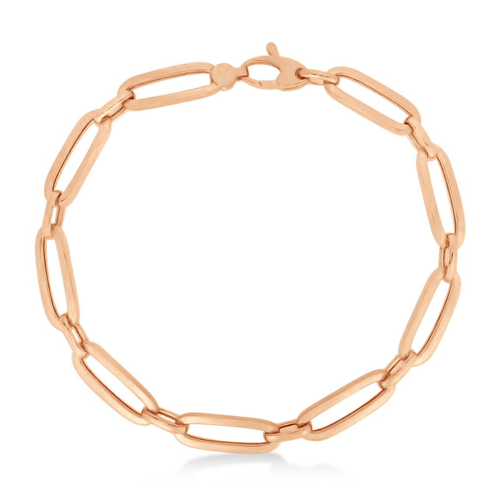 Medium Bombay Paperclip Bracelet 14k Rose Gold (5.6mm)