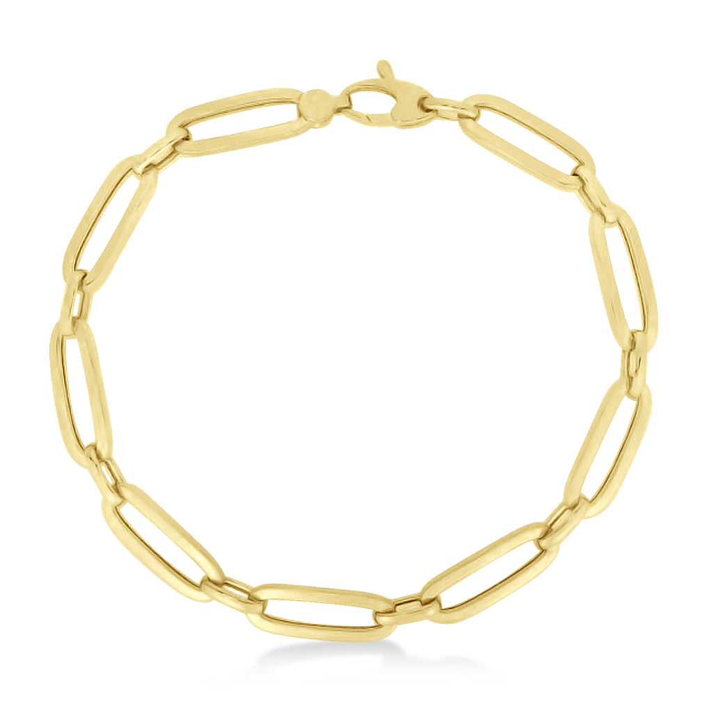 Medium Bombay Paperclip Bracelet 14k Yellow Gold (5.6mm)