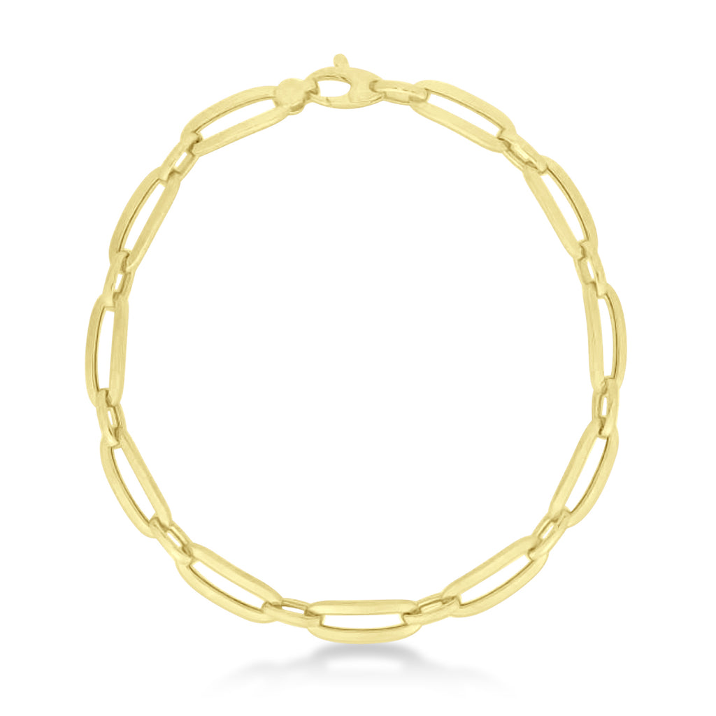 Small Bombay Paperclip Bracelet 14k Yellow Gold (4.6mm)