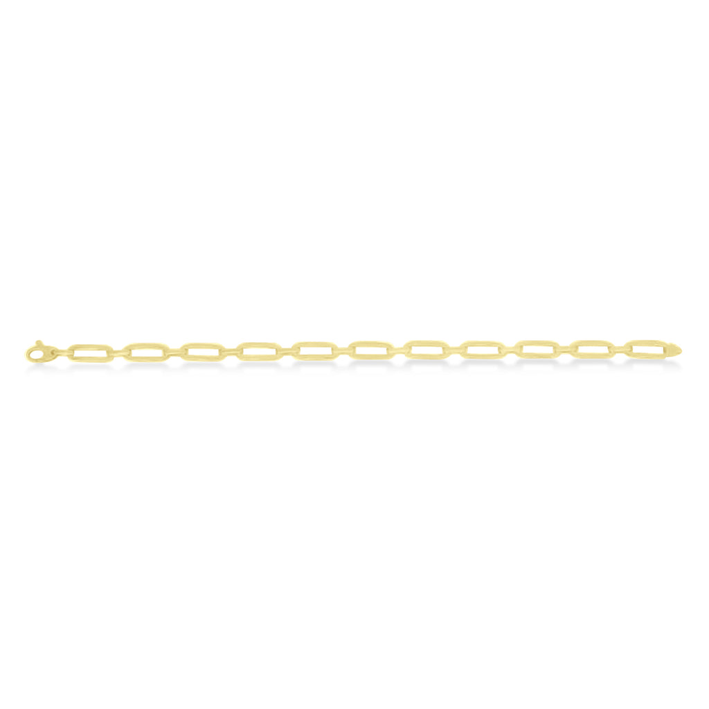 Small Bombay Paperclip Bracelet 14k Yellow Gold (4.6mm)