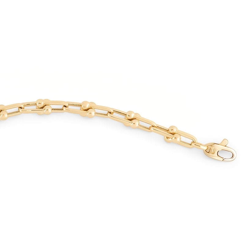Jax Link Chain Bracelet 14K Yellow Gold