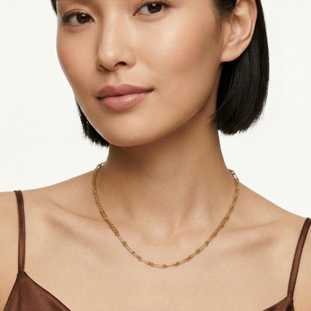 Jax Link Chain Necklace 14K Yellow Gold
