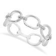 Diamond Circles Paperclip Link Fashion Ring 14k White Gold (0.05ct)