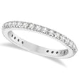 Pave Diamond Eternity Ring Anniversary Band 14K White Gold (0.50ct)