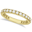 Pave Diamond Eternity Ring Anniversary Band 14K Yellow Gold (0.75ct)