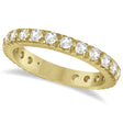 Pave Diamond Eternity Ring Anniversary Band 14K Yellow Gold (1.01ct)