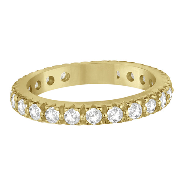 Pave Diamond Eternity Ring Anniversary Band 14K Yellow Gold (1.01ct)