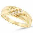 0.06ct 14k Yellow Gold Diamond Men's Band
