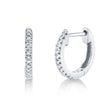 Diamond Huggie Earrings 14k White Gold (0.07ct)
