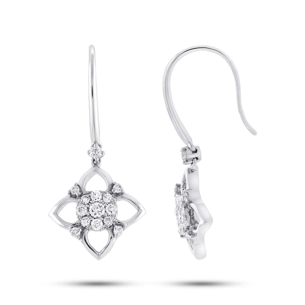 0.34ct 14k White Gold Diamond Earrings