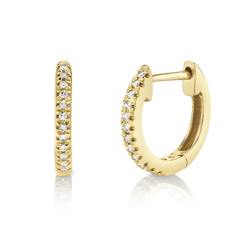 Diamond Huggie Earrings 14k Yellow Gold (0.07ct)