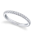Diamond Accented Half Eternity Wedding Band 14k White Gold (0.58ct)