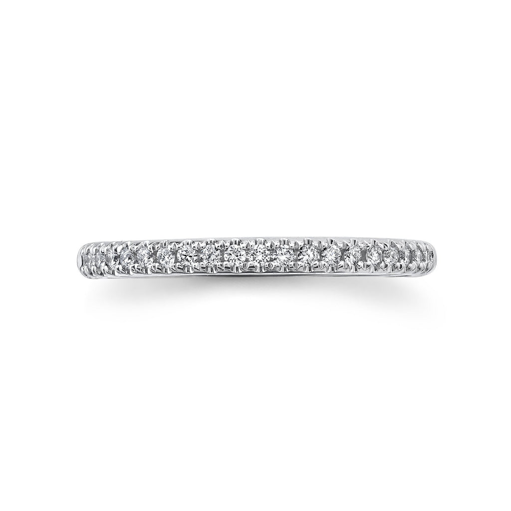 Diamond Prong Half Eternity Band 14k White Gold (0.18ct)