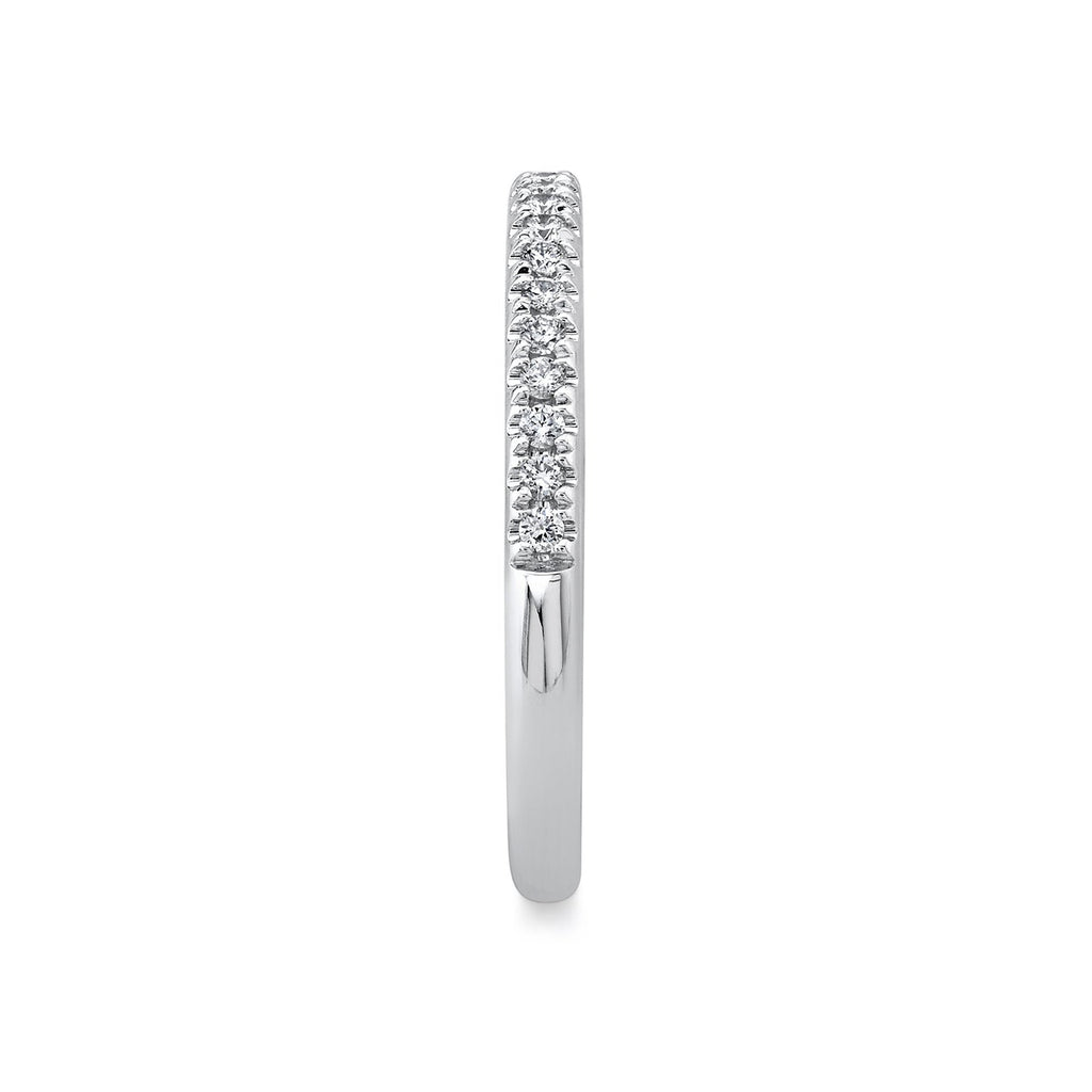 Diamond Prong Half Eternity Band 14k White Gold (0.18ct)