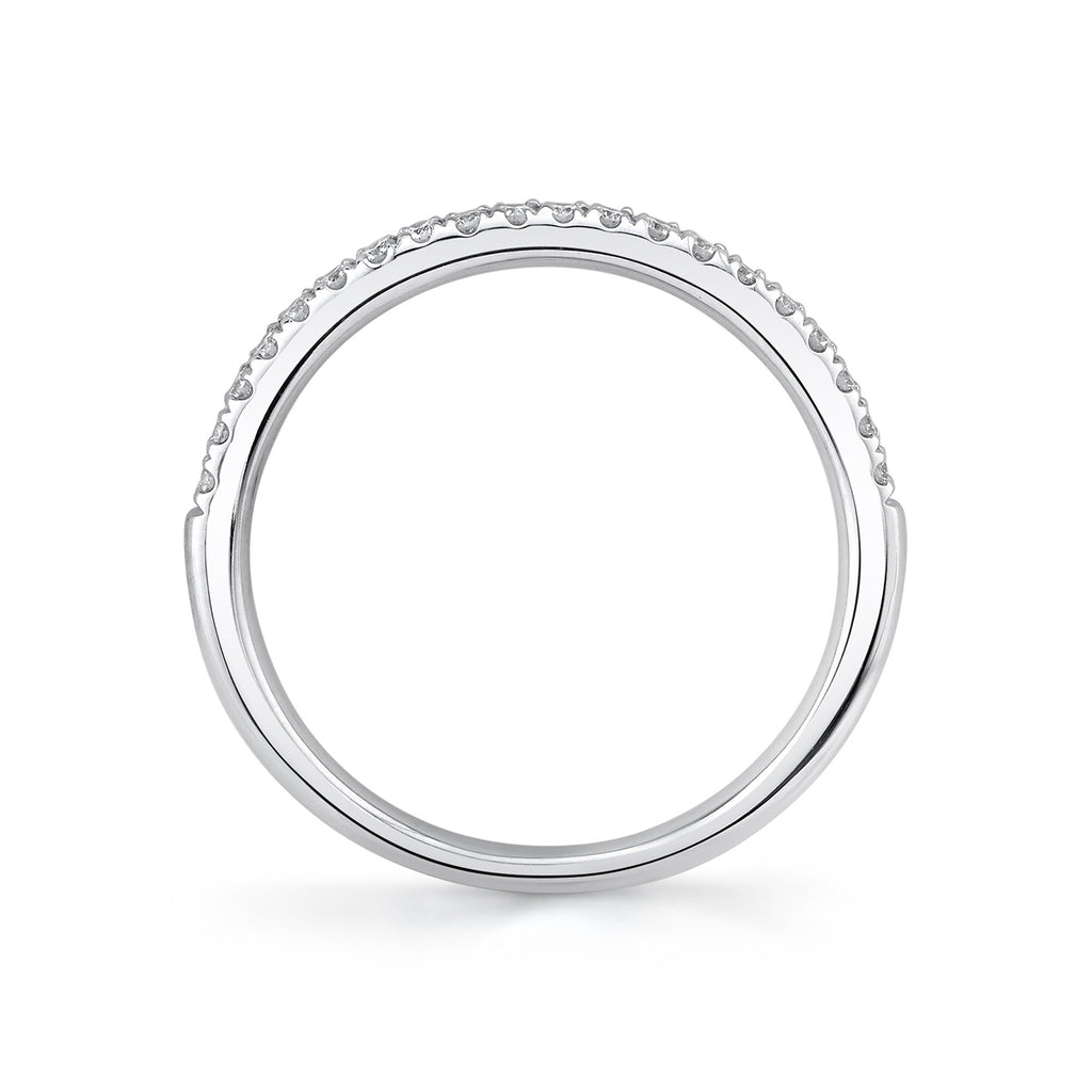 Diamond Prong Half Eternity Band 14k White Gold (0.18ct)