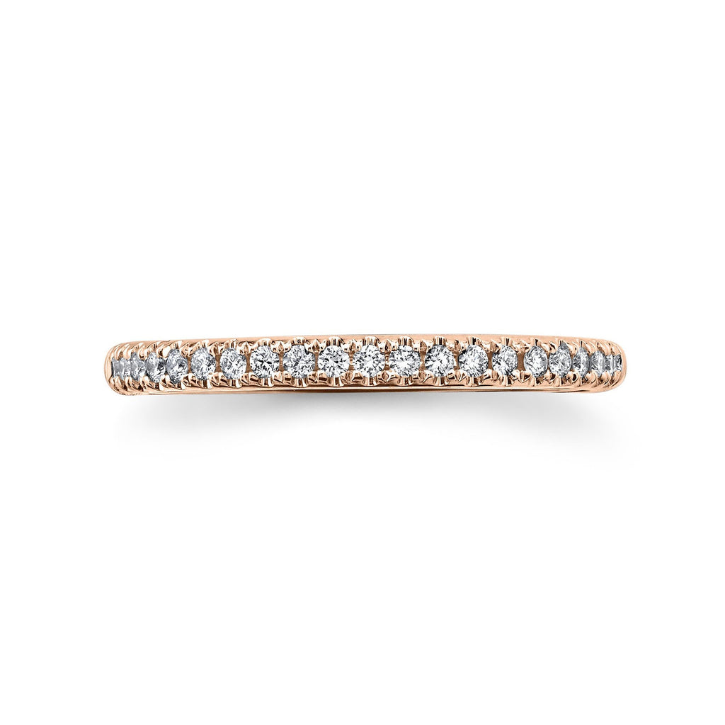 Diamond Prong Half Eternity Band 14k Rose Gold (0.18ct)